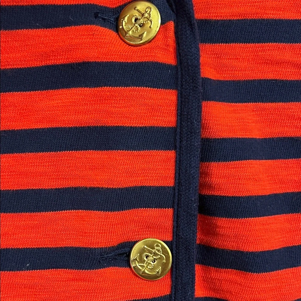 CAbi Nautical Navy and Red Striped Women's Blazer - Picture 5 of 8